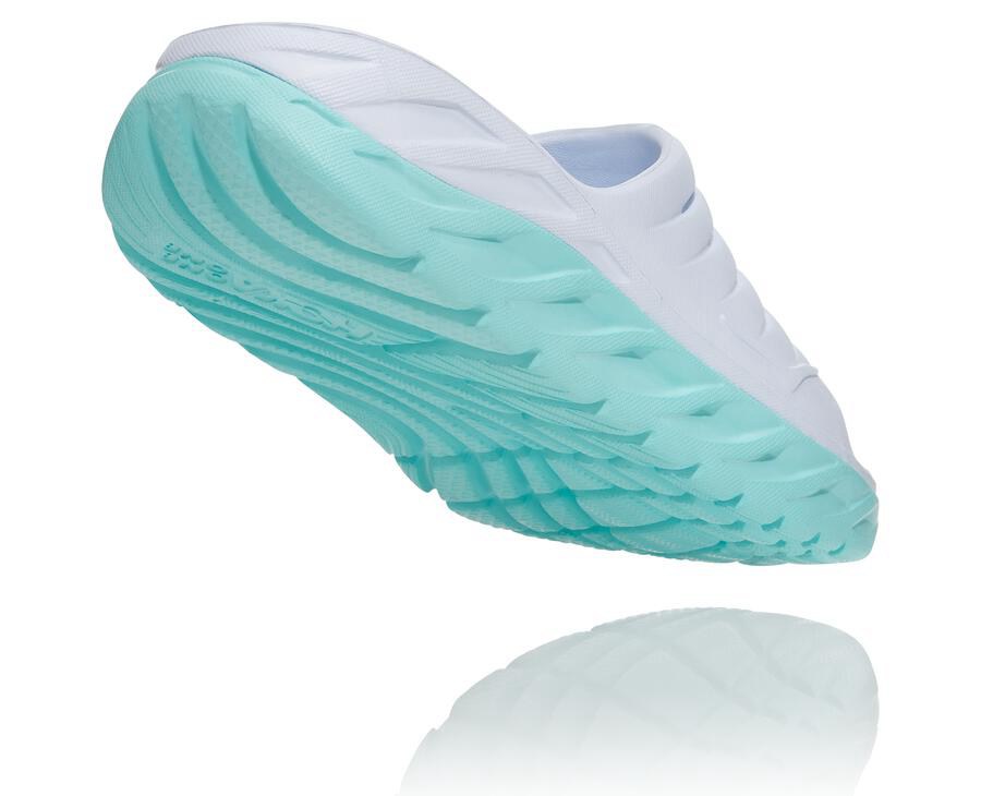 Hoka One One Slippers Dames - Ora Recovery - Wit/Blauw - WQ4187963